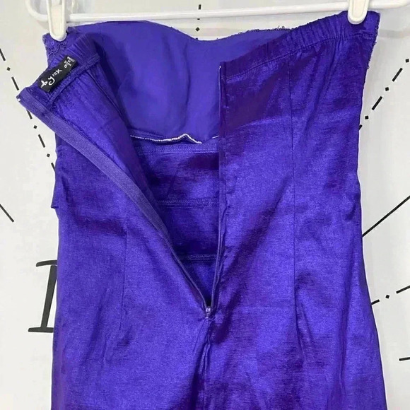 Ruby & Rox Strapless Purple Cocktail Party Dress - Picture 6 of 6